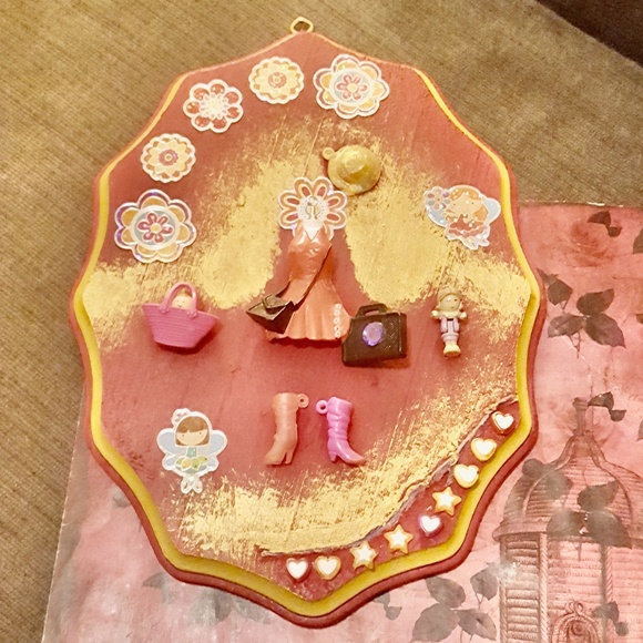 1995 Polly Pocket Torry and Baby in Purse Fashion Fairy Wooden Canvas Art - Picture 1 of 8